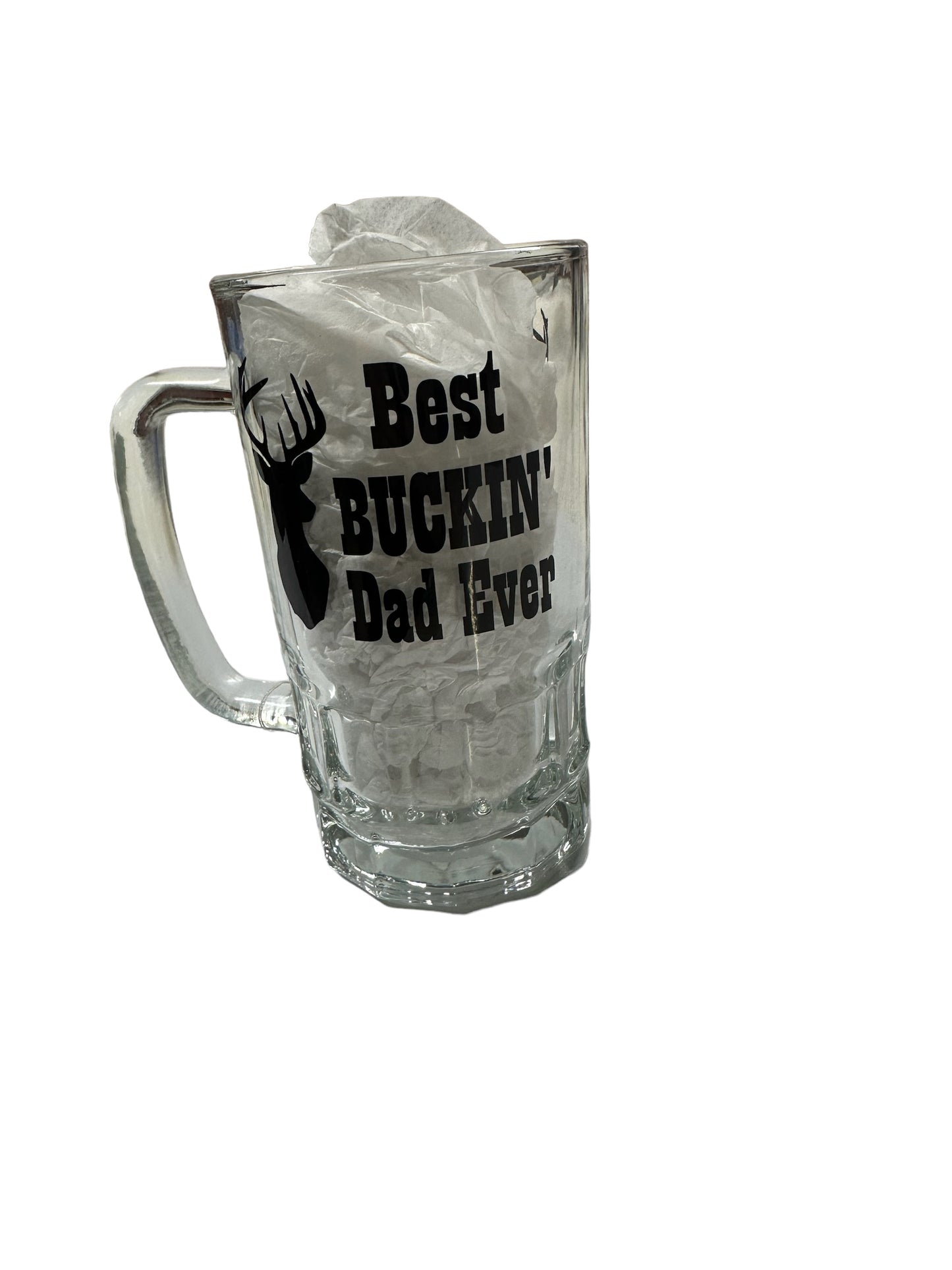 16oz Beer Stein Clear Glass